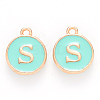 Golden Plated Alloy Enamel Charms ENAM-S118-05S-1