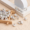 Cheriswelry 100Pcs 4 Styles Pave Disco Ball Beads RB-CW0001-01-10