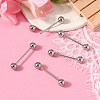 304 Stainless Steel Straight Barbell Cartilage Earrings X-STAS-R115-29C-P-5