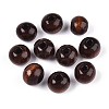 Spray Painted Round Natural Schima Wood Beads WOOD-A018-8mm-13-1