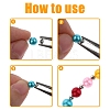 1200Pcs 6 Colors Iron Crimp Beads Covers IFIN-YW0003-72-3