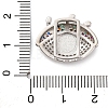 Brass Micro Pave Cubic Zirconia Slide Charms KK-A232-01C-3