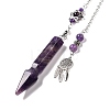Natural Amethyst Pointed Dowsing Pendulums G-I322-01P-08-3