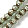 Handmade Gold Sand Lampwork Beads Strands LAMP-P062-01F-1