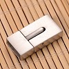 Tarnish Resistant Matte 304 Stainless Steel Rectangle Magnetic Clasps STAS-I045-04B-1