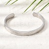 304 Stainless Steel Plain Open Cuff Bangles for Women SA-CBAC920-08P-1