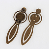 Antique Bronze Iron Bookmark Cabochon Settings PALLOY-N0084-09AB-NF-2