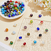 2 Strands Handmade Millefiori Glass Round Bead Strands K-HY0001-05-4