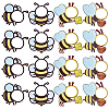 60Pcs 4 Styles Bees Cutouts AJEW-PH0008-60-1