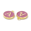 Golden Plated Alloy Enamel Charms ENAM-XCP0001-13A-3