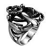 Punk Rock Style 316L Surgical Stainless Steel Hollow Anchor Finger Rings for Men RJEW-BB06640-8-2