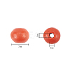 Dyed Natural Wood Beads WOOD-CJ0001-11-2