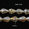 Electroplate Glass Beads Strands EGLA-D015-7x5mm-24-1