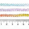 Transparent Painted Glass Beads Strands X1-DGLA-A034-T3mm-A12-3