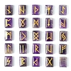 Rectangle Natural Amethyst Rune Stones PW-WG62729-04-1