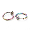 304 Stainless Steel Tubular Clip-on Earrings for Women EJEW-G299-02B-M-2