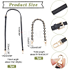   2Pcs 2 Style Adjustable Leather & Acrylic Cable Chain Bag Handles FIND-PH0005-19-2