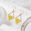 Handmade Glass Seed Beads Dangle Earrings EJEW-MZ00542-01-1