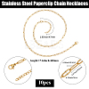 10Pcs 667 Stainless Steel Paperclip Chain Necklaces NJEW-BBC0001-48B-G-2