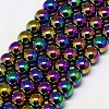 Electroplate Non-magnetic Synthetic Hematite Beads Strands G-J169A-3mm-05-1