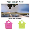 40Pcs 5 Colors Transparent Blank Acrylic Pet Dog ID Tag PALLOY-AB00047-3