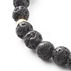 Natural Lava Rock Beads Stretch Bracelet for Girl Women BJEW-JB06846-01-6