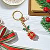 Christmas Woven Glass Keychains KEYC-MZ00017-01-2