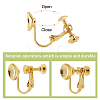 CHGCRAFT 20Pcs 5 Colors Brass Clip-on Earring Findings KK-CA0003-33-5