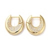 Brass Pave Cubic Zirconia Hoop Earrings for Women EJEW-M258-06G-A-1