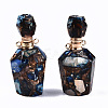 Assembled Synthetic Bronzite and Imperial Jasper Openable Perfume Bottle Pendants G-S366-058B-4
