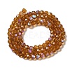 Electroplate Transparent Glass Beads Strands X-EGLA-A035-T4mm-L04-2