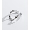 925 Sterling Silver Adjustable Cuff Rings RJEW-BB51069-A-2