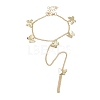 Iron Butterfly Ring Bracelet LS-BJEW-C054-03G-2