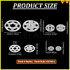 4 Styles Resin Snap Buttons BUTT-ME0001-11-2