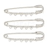 Iron Rhinestone Safety Pins Brooch Findings JEWB-E045-01C-P-1
