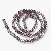 Electroplate Transparent Glass Beads Strands LS-EGLA-A034-T4mm-M14-2