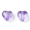 Transparent Spray Painted Glass Beads GLAA-R211-02-B01-3