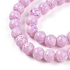 Transparent Baking Paint Glass Beads Strands DGLA-N009-8mm-02-4