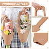  24Pcs 2 Styles Portable Kraft Paper Flower Gift Bags CARB-NB0001-10-5