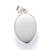 Flower Pattern Glass Pendants GLAA-R195-P-3