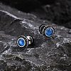 Stainless Steel Micro Pave Cubic Zirconia Stud Earrings PW-WGB72E2-01-4