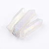 Electroplated Natural Quartz Crystal Graduated Beads Strands X-G-P315-A10-3