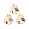 Alloy Enamel Pendants ENAM-G212-21G-02-3