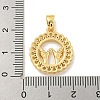 Brass Micro Pave Clear Cubic Zirconia Pendants LS-KK-U007-01G-07-3