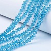 Electroplate Glass Beads Strands EGLA-A034-T4mm-A13-1