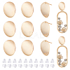 BENECREAT 12Pcs Brass Stud Earring Findings KK-BC0010-89-1