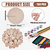 150Pcs 3 Bags Undyed Wood Cabochons WOOD-DR0001-06A-2