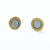 Brass Magnetic Clasps with Loops PALLOY-MC043-2G-2