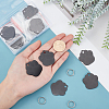 60Pcs 2 Style Aluminum Alloy Pendants ALUM-BC0001-63B-3