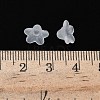 Transparent Frosted Acrylic Flower Beads X-PL554-3